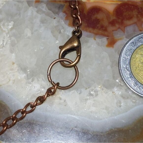 'Delician' Moss Agate, Unakite & Ruby in Zoisite Necklace - Picture 6 of 6